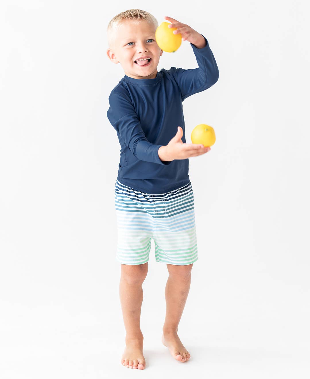 Coastal Stripes Swim Trunks