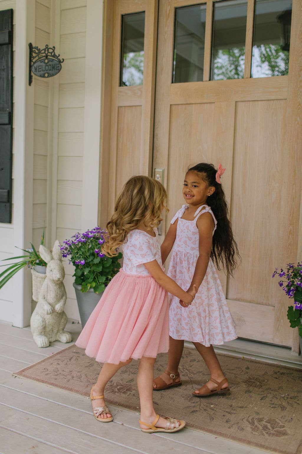 Tutu Dress in Ditsy Bunny