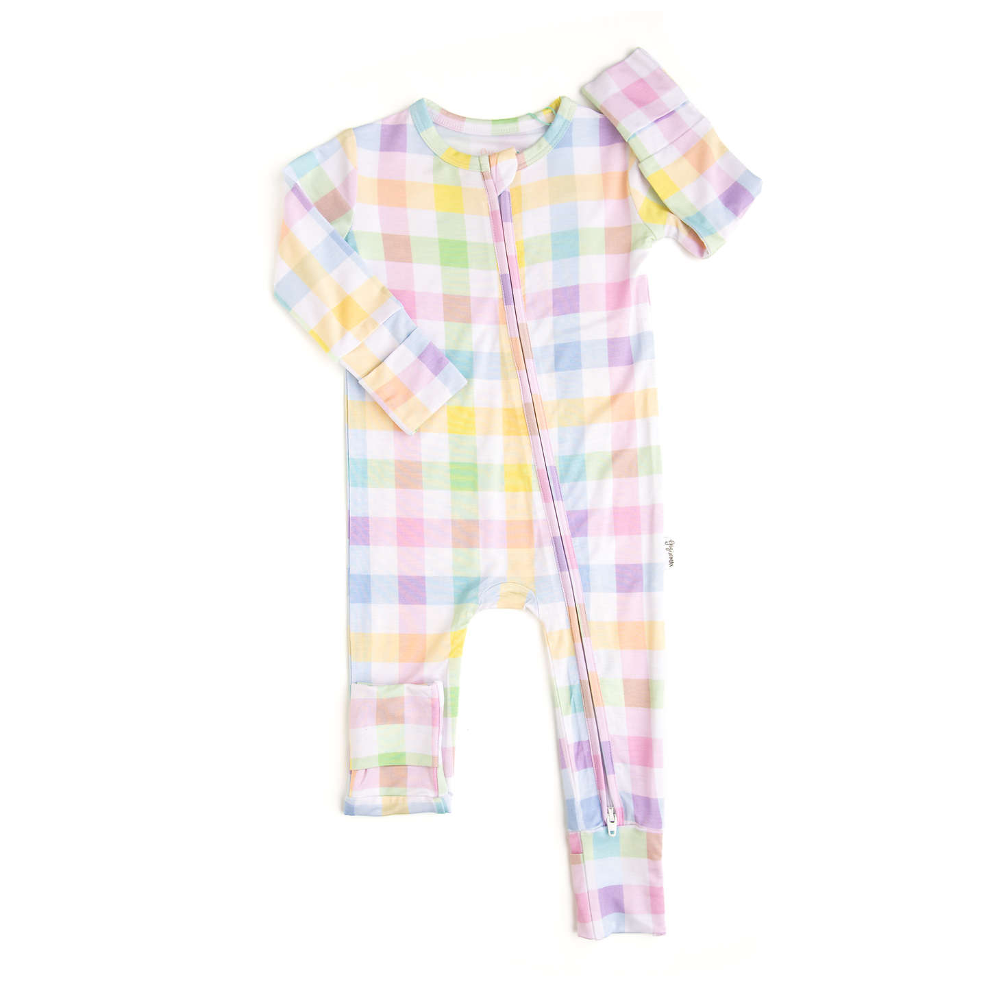 Winnie Pastel Plaid Zip Easter Kids Plaid Outfit