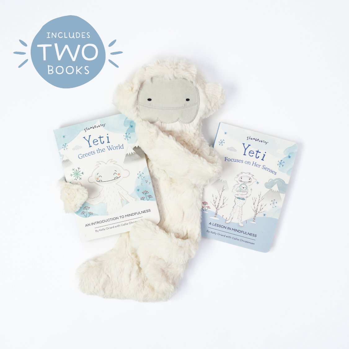 Slumberkins Inc. - Yeti's Mindfulness Plush Snuggler Set - with 2 books!