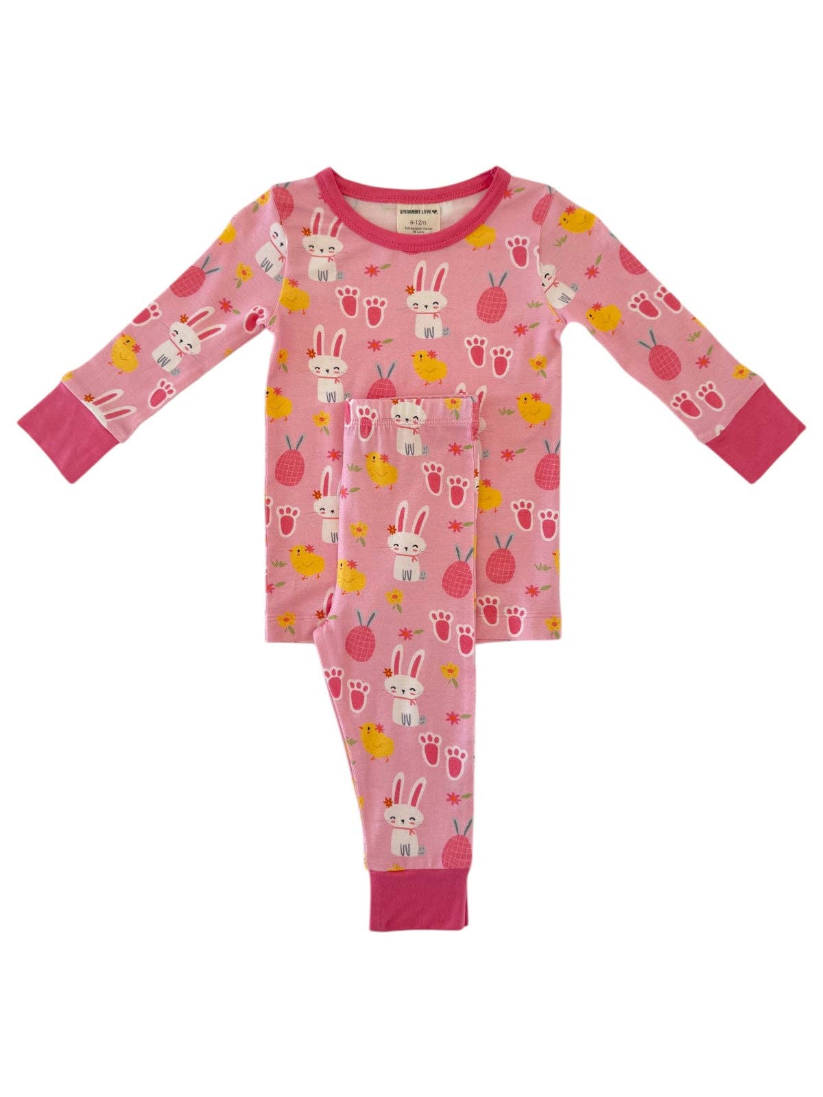Pink Easter Bunny Long Sleeve 2-Piece Set