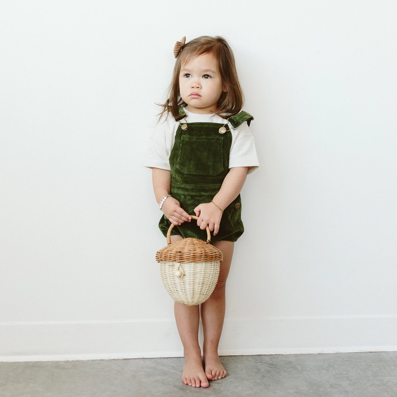 Corduroy Overall Romper