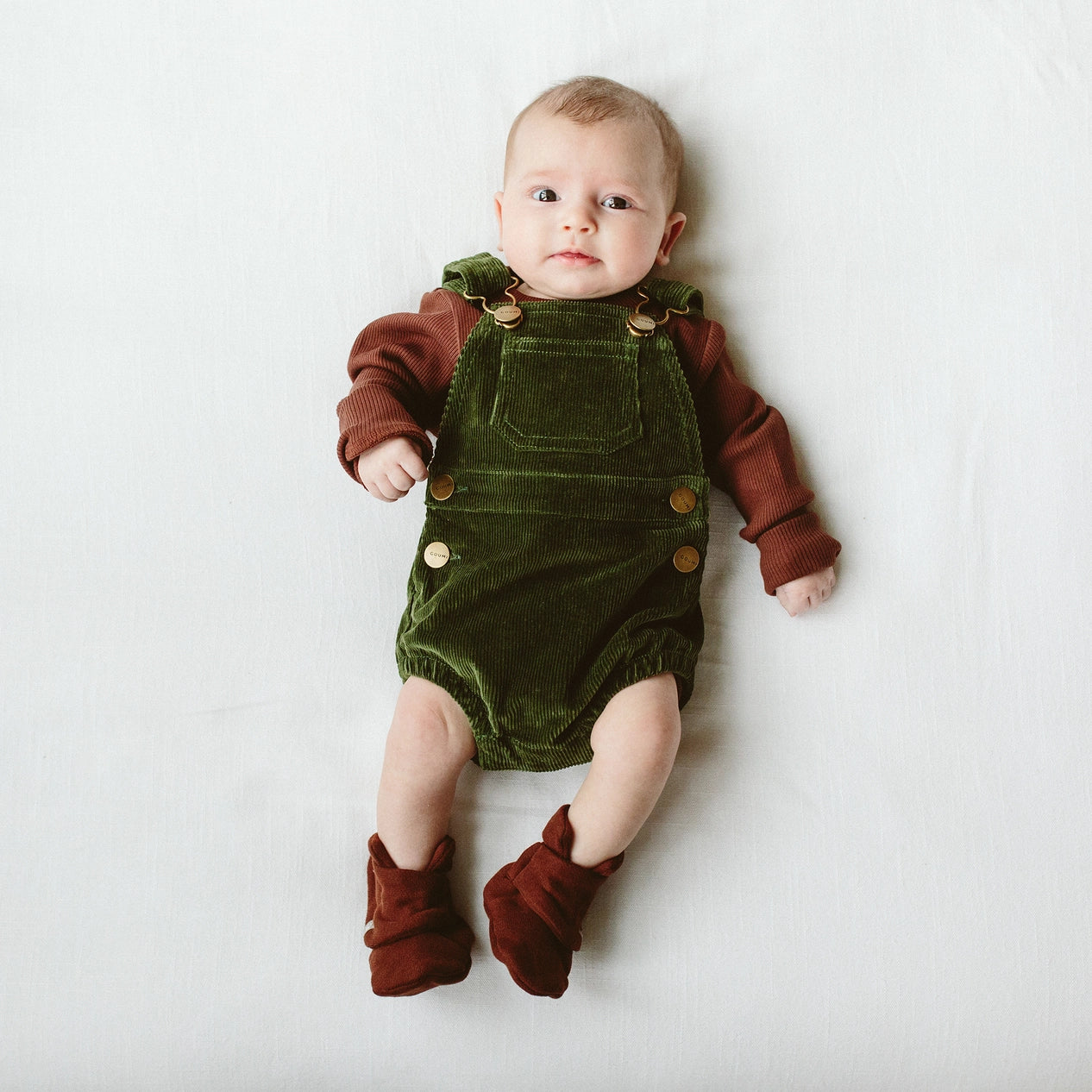 Corduroy Overall Romper