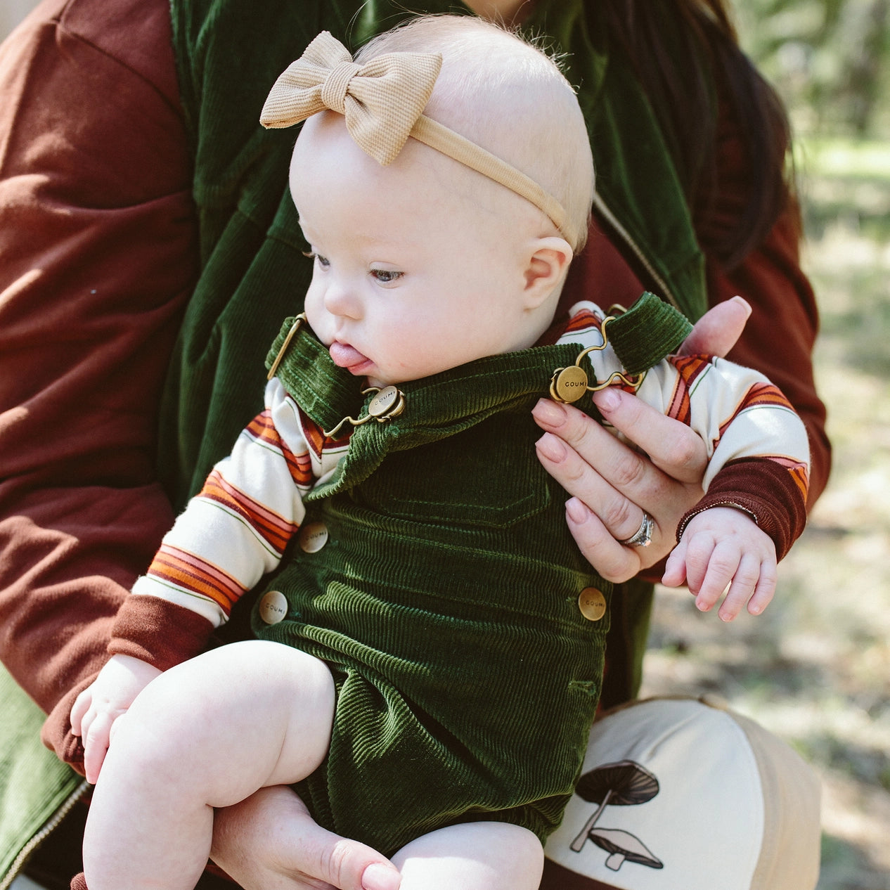 Corduroy Overall Romper