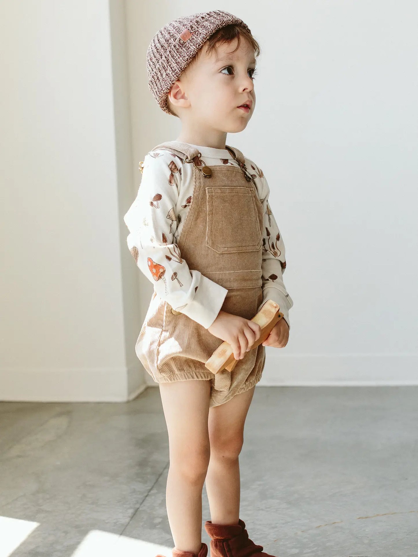 Corduroy Overall Romper