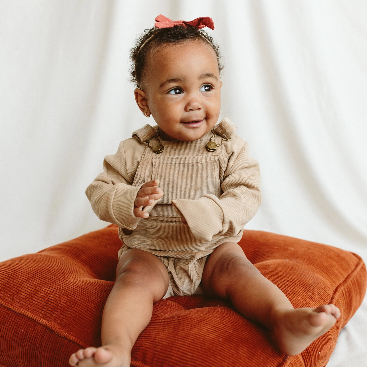 Corduroy Overall Romper