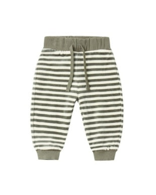 Velour Relaxed Sweatpant - Spruce Stripe