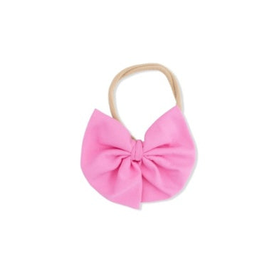 Solid Pink Drink - Bow on Headband