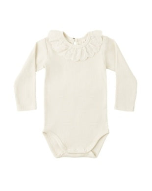 Ruffle Collar Bodysuit - Natural