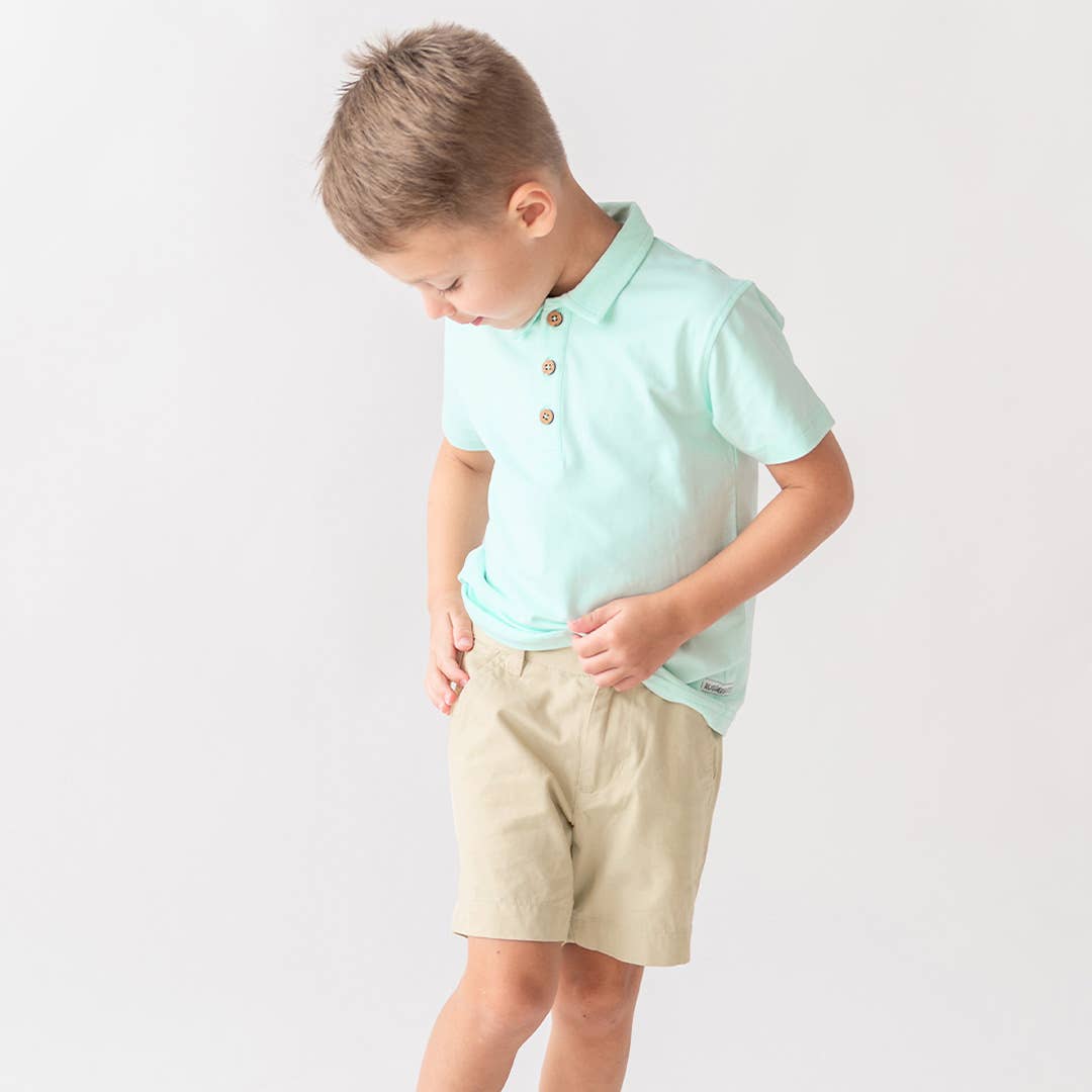 Light aqua Short Sleeve Polo