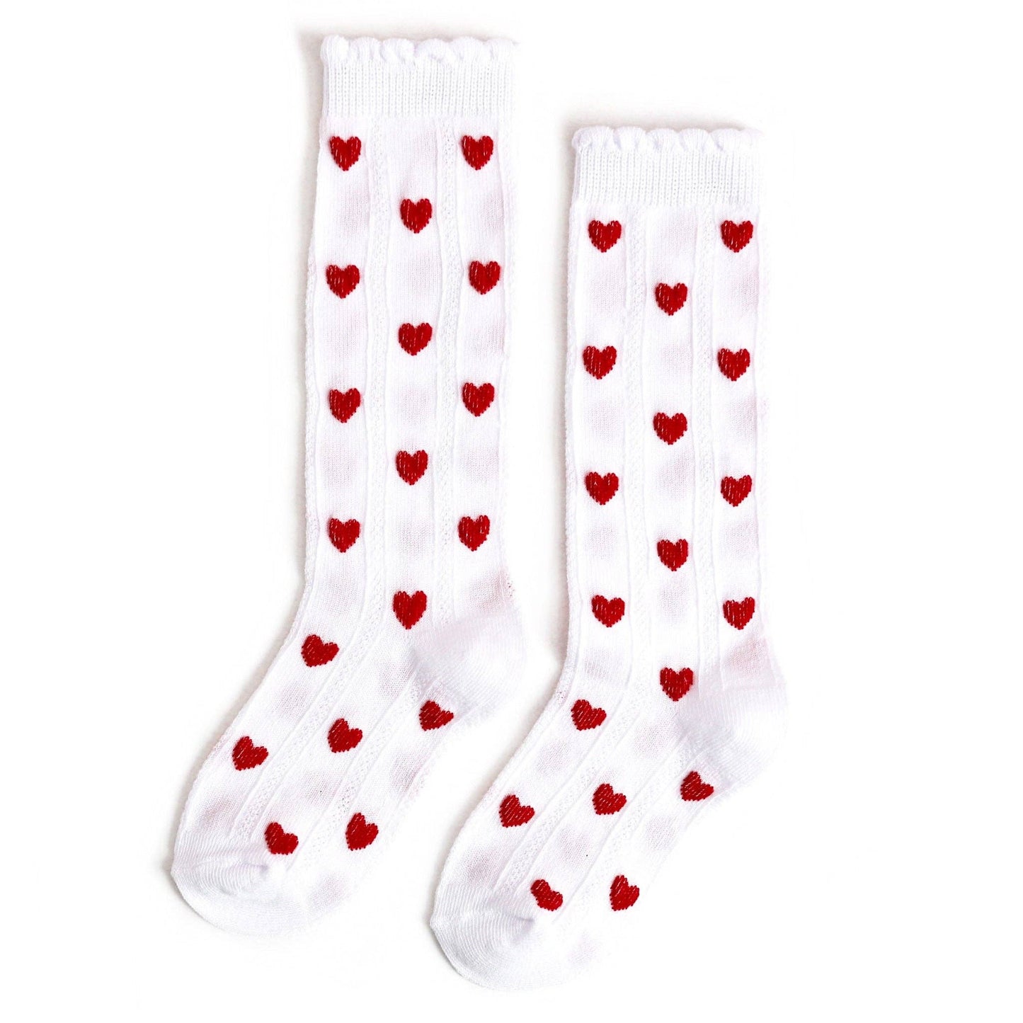 Little Stocking Co. - Heart Scalloped Knee High Socks