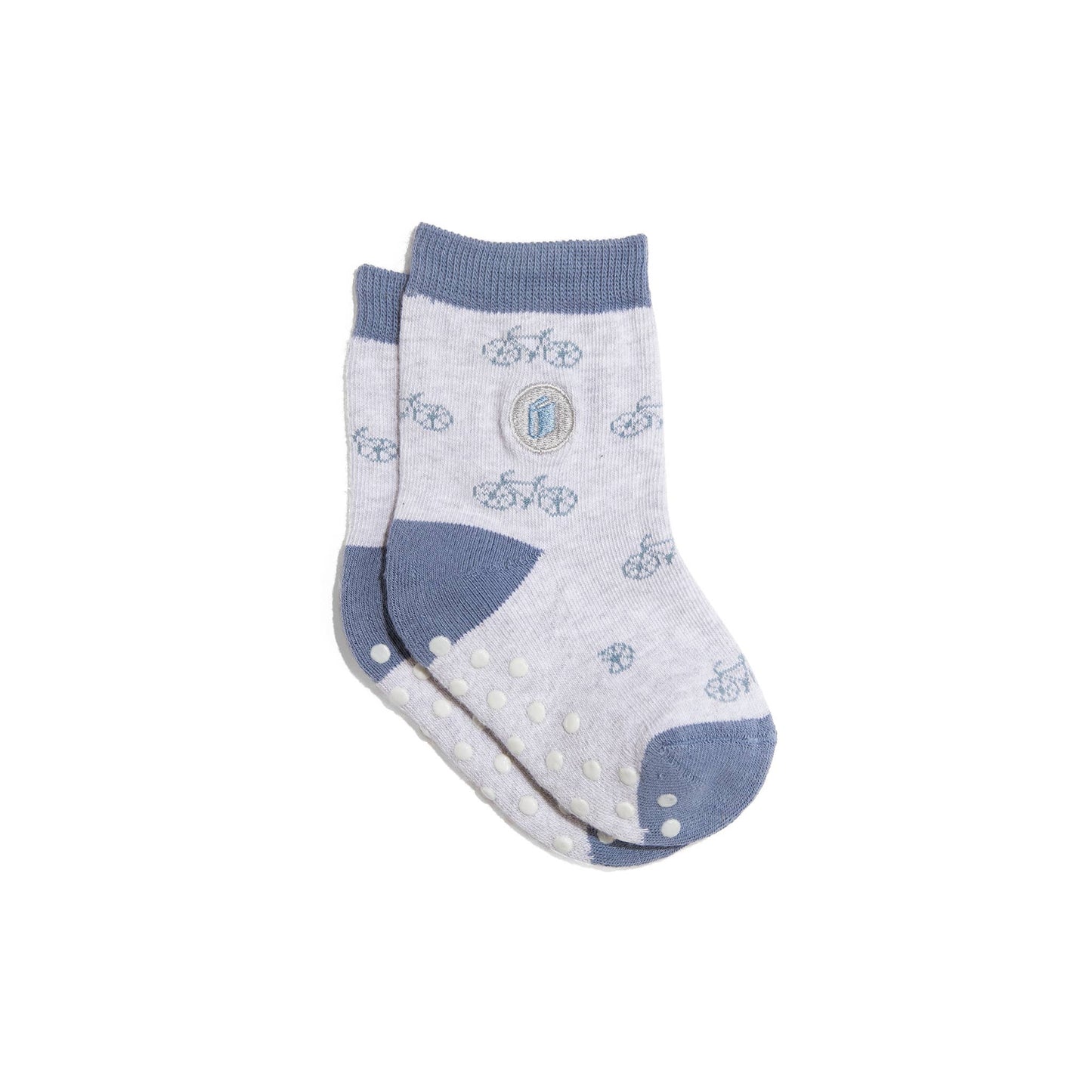 Kids Socks that Give Books (Gray Bicycles)