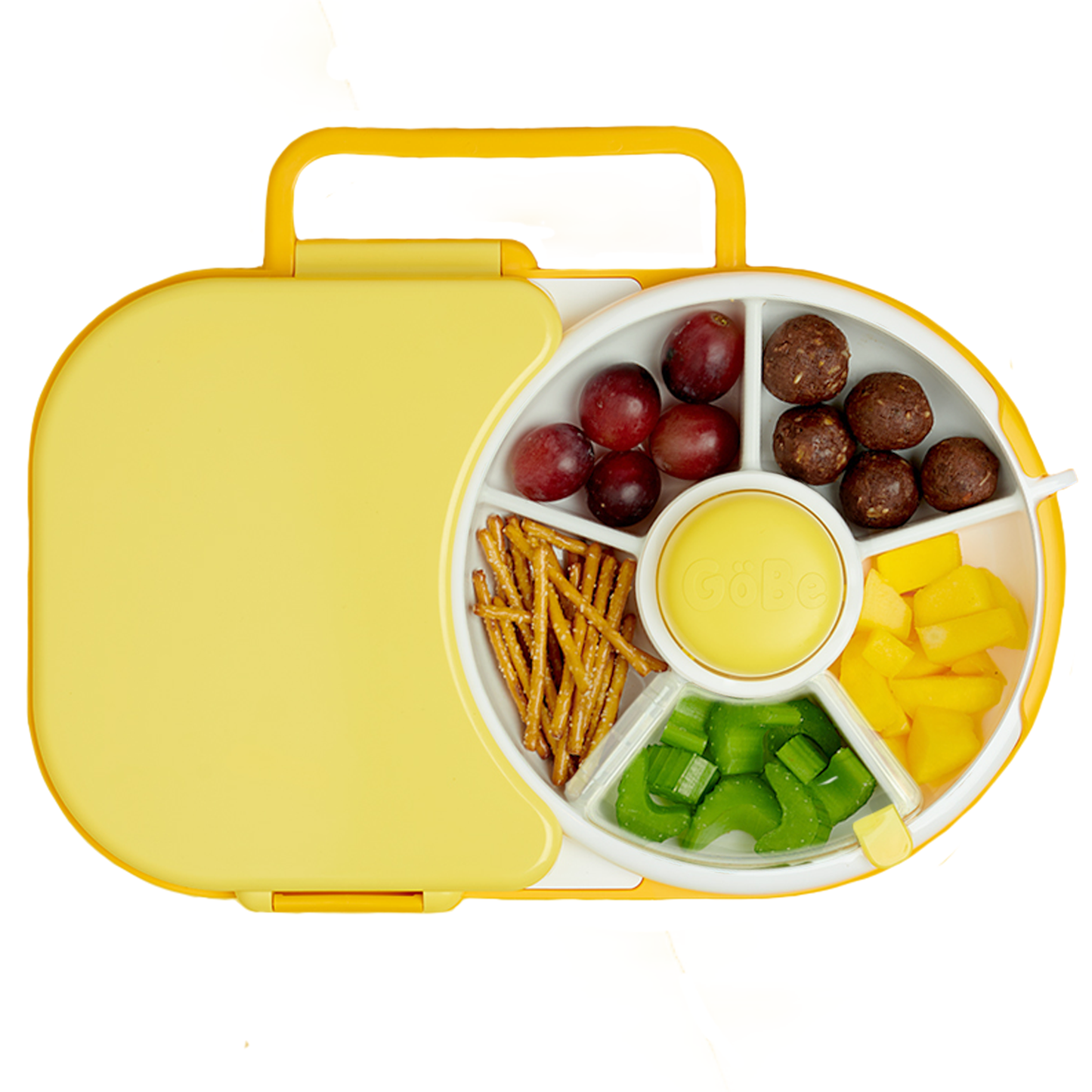 GoBe Kids 2-in-1 Lunchbox with Small Snack Spinner Flip