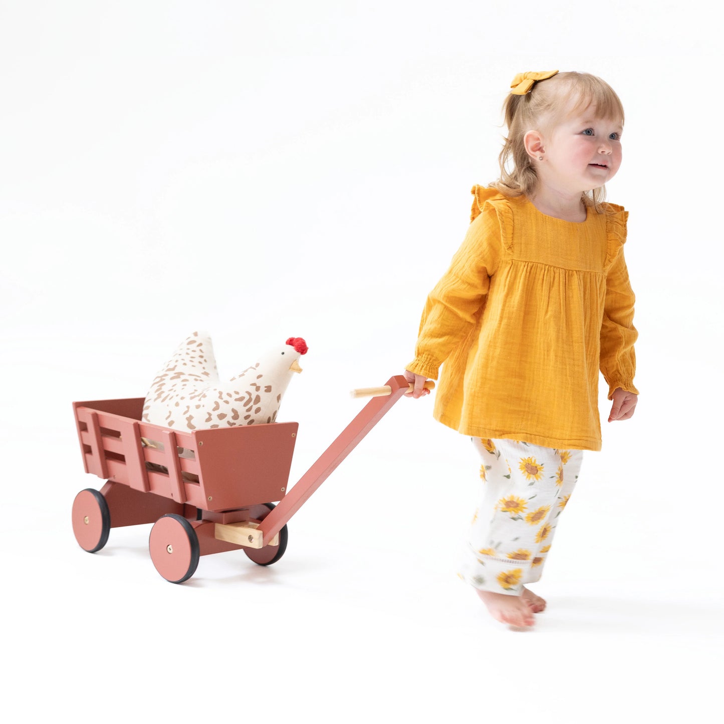 Baby Sunflower - Long Sleeve Ruffle Tunic And Smocked Waist Pant