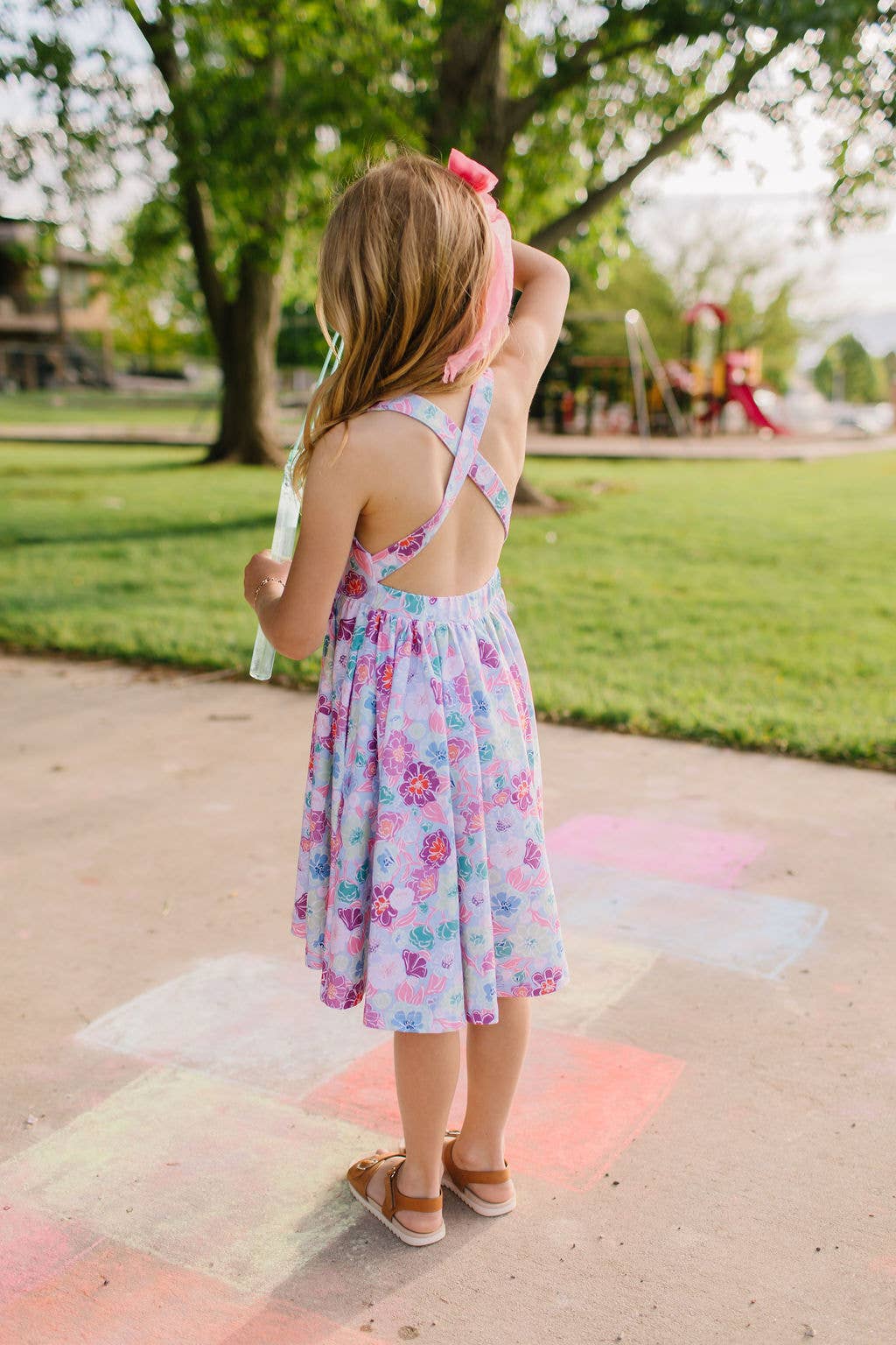 Sofia Dress in Serenity Floral | Girls Twirl Dress