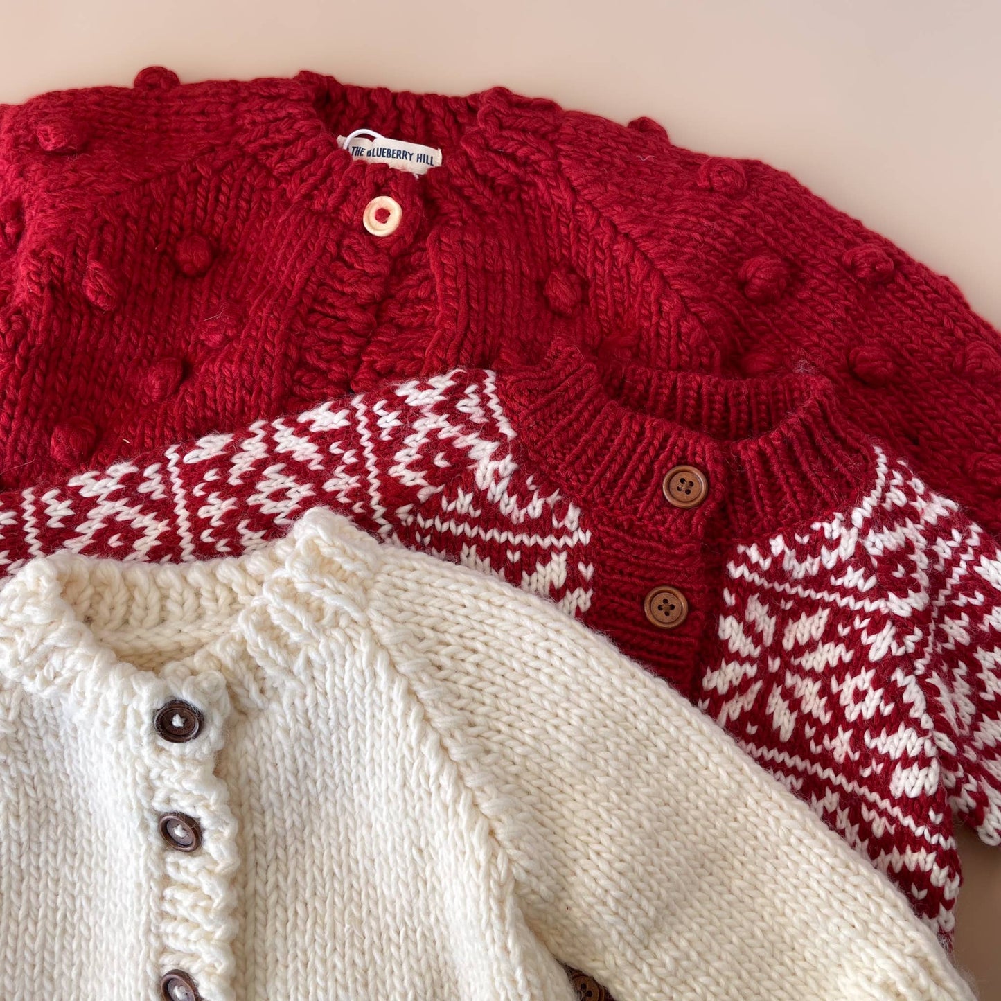 Red Popcorn Cardigan