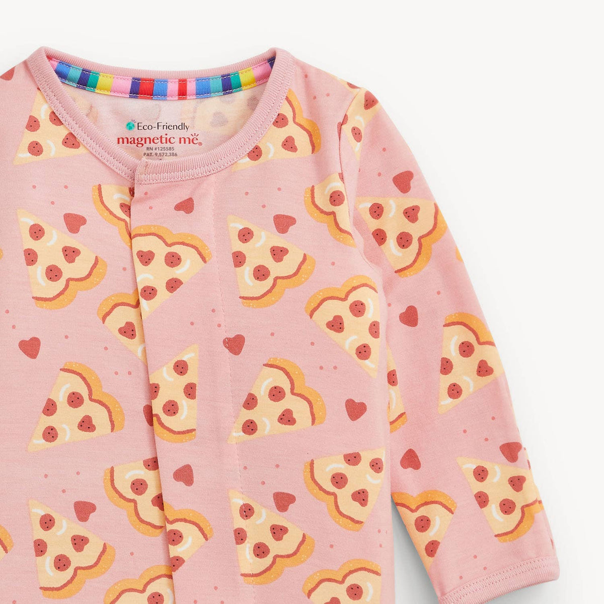 Pizza My Heart Pink Modal Footie