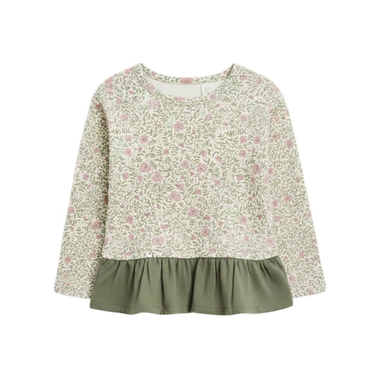 Lily Long Sleeve Ruffle Hem Top - Janice Floral