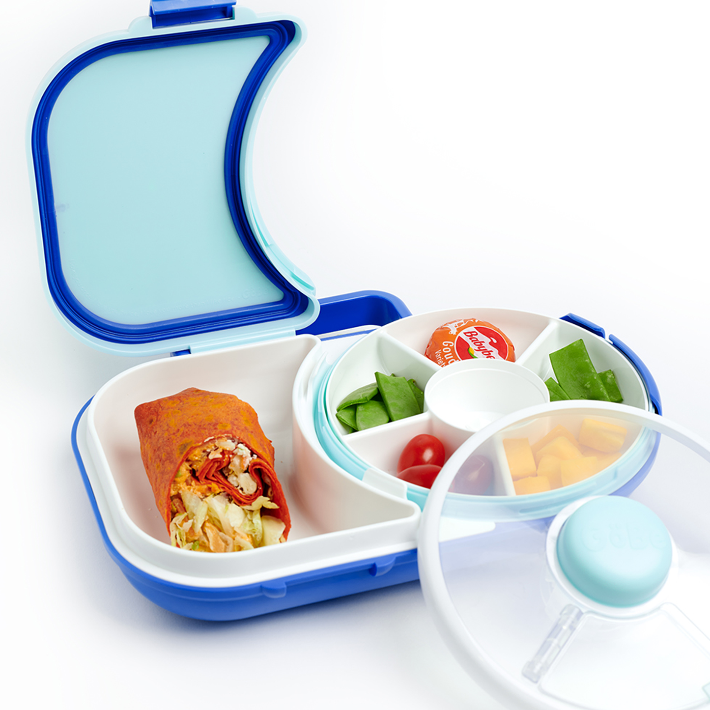 GoBe Kids 2-in-1 Lunchbox with Small Snack Spinner Flip