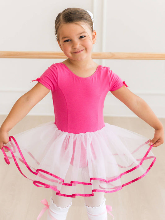 Girls Hot Pink Signature Tutu Ballet Dance Leotard