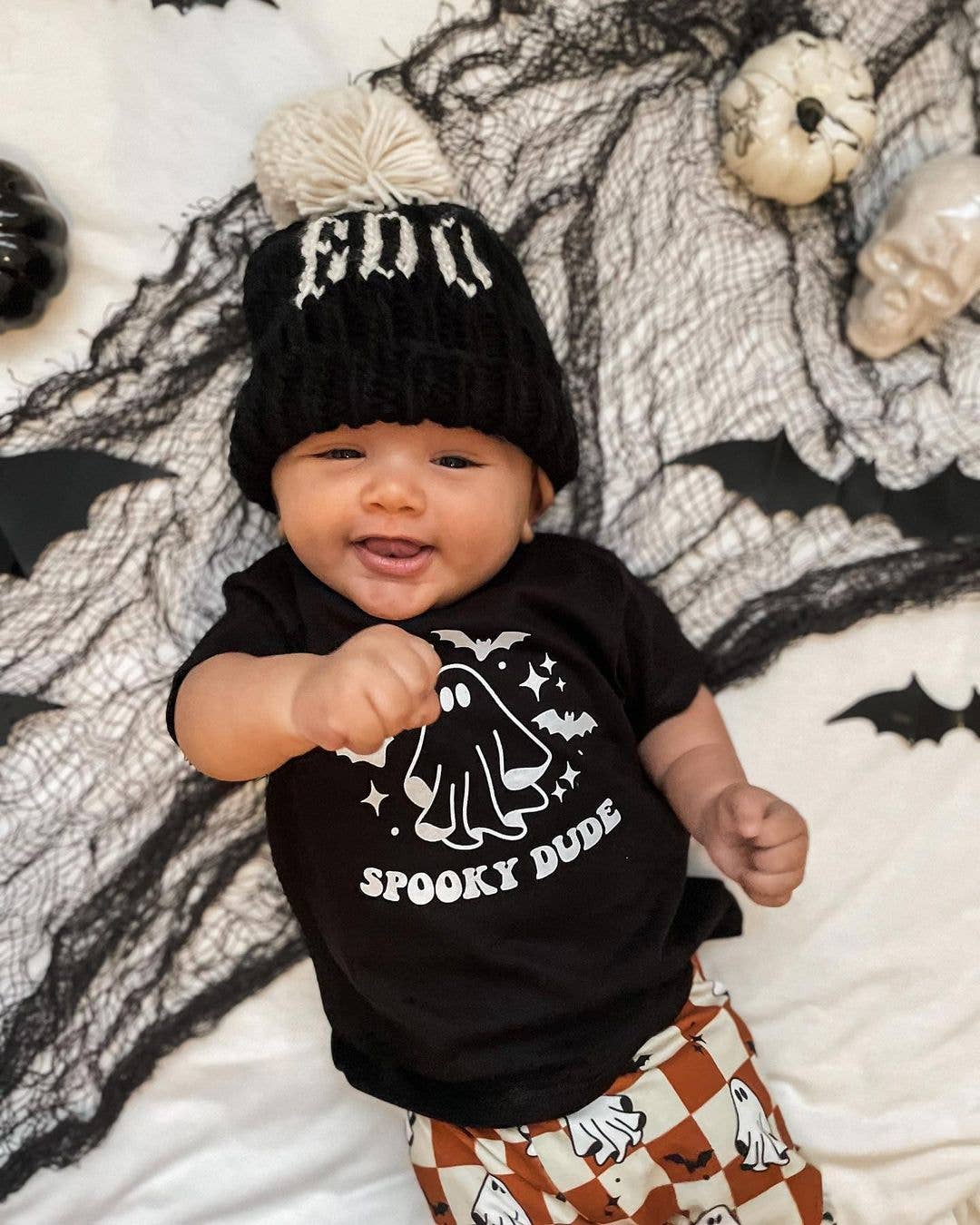 BOO Black Knit Halloween