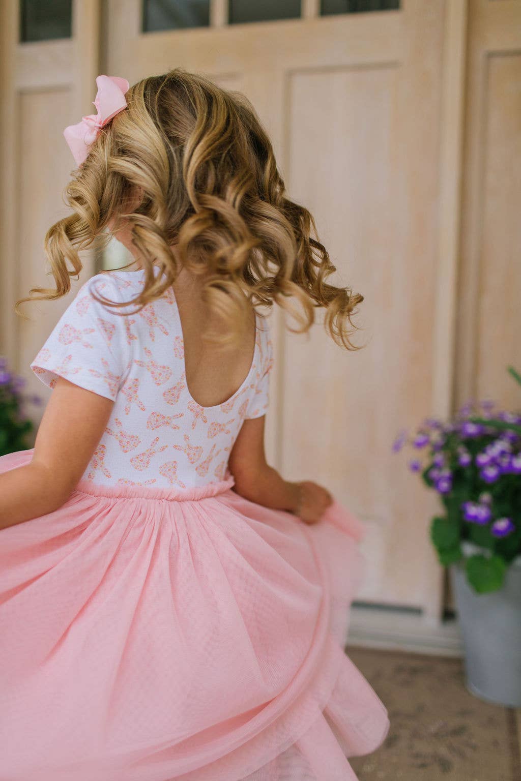 Tutu Dress in Ditsy Bunny
