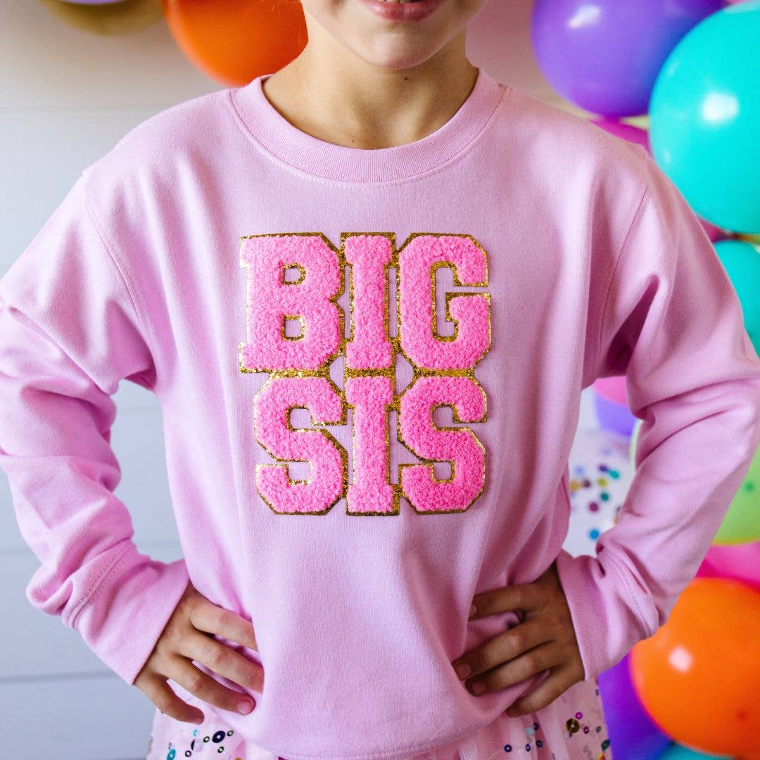 Big Sis Patch Sweatshirt - Family Fun - Birth Announcement