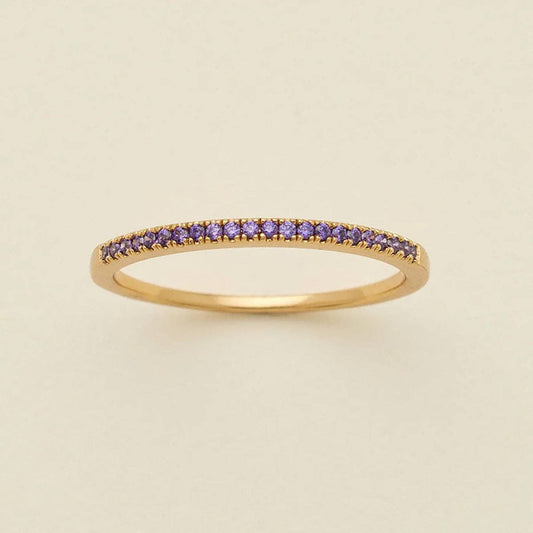 February Birthstone Stacking Ring
