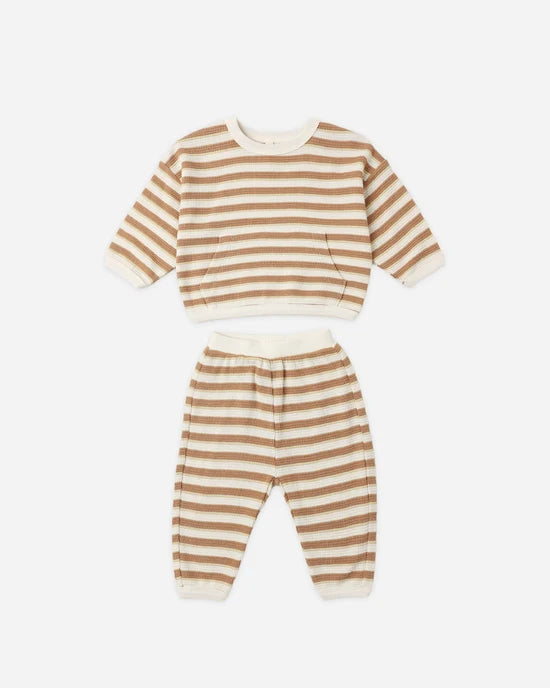Waffle Slouch Set Spice Stripe