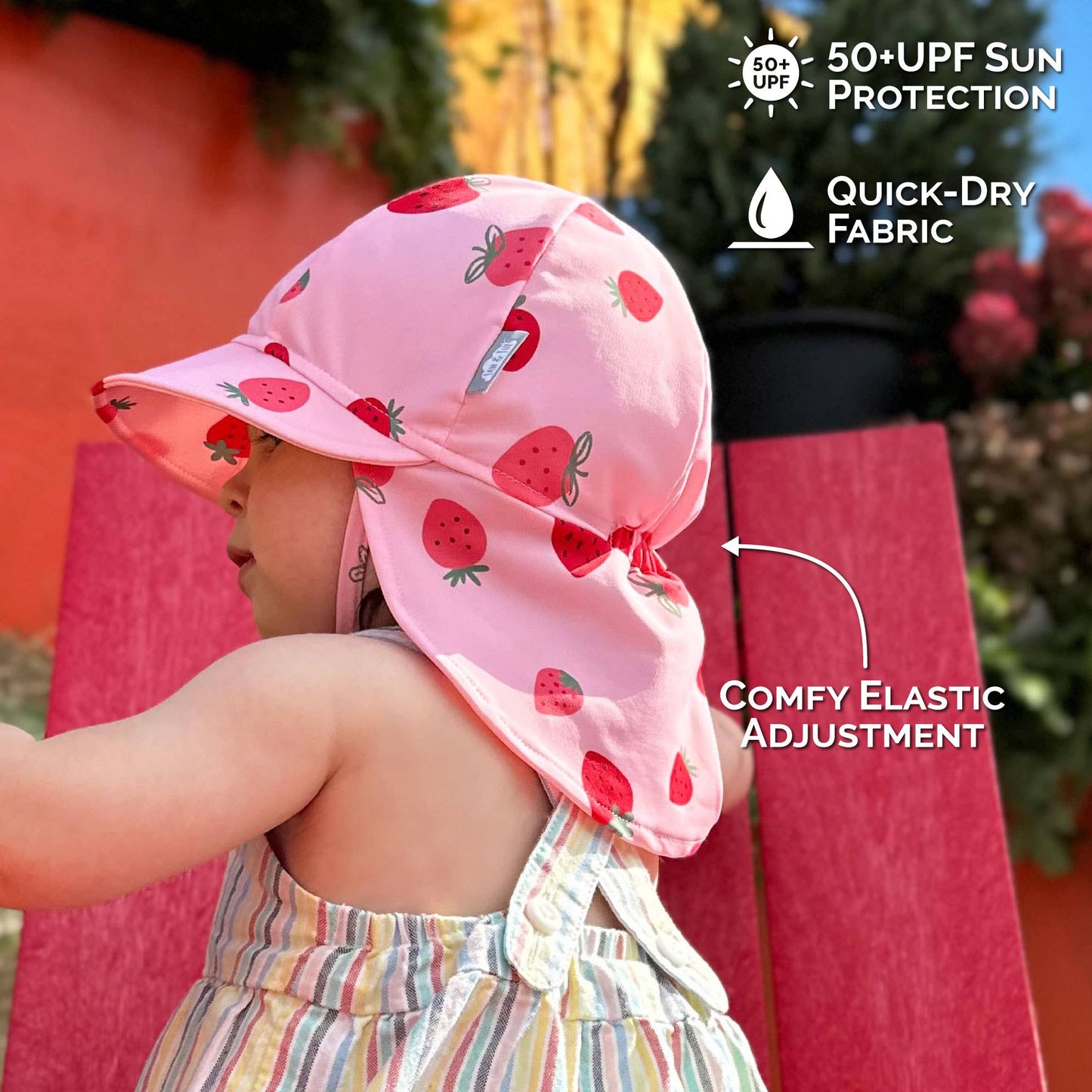 Jan & Jul - Pink Strawberry | Sun Soft UV Baby Cap