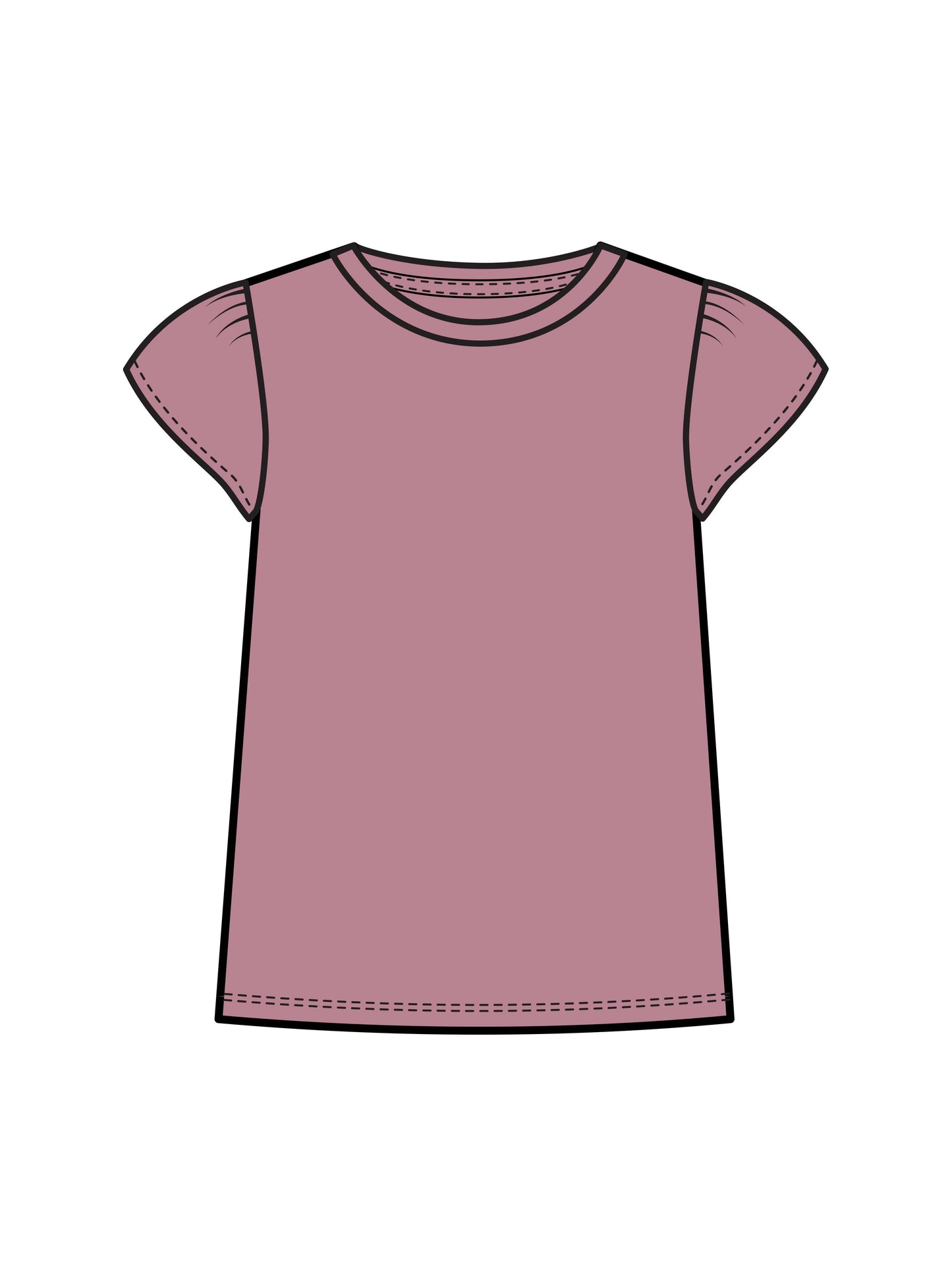 Colored Organics - Organic Pearl Petal Sleeve Tee - Punch