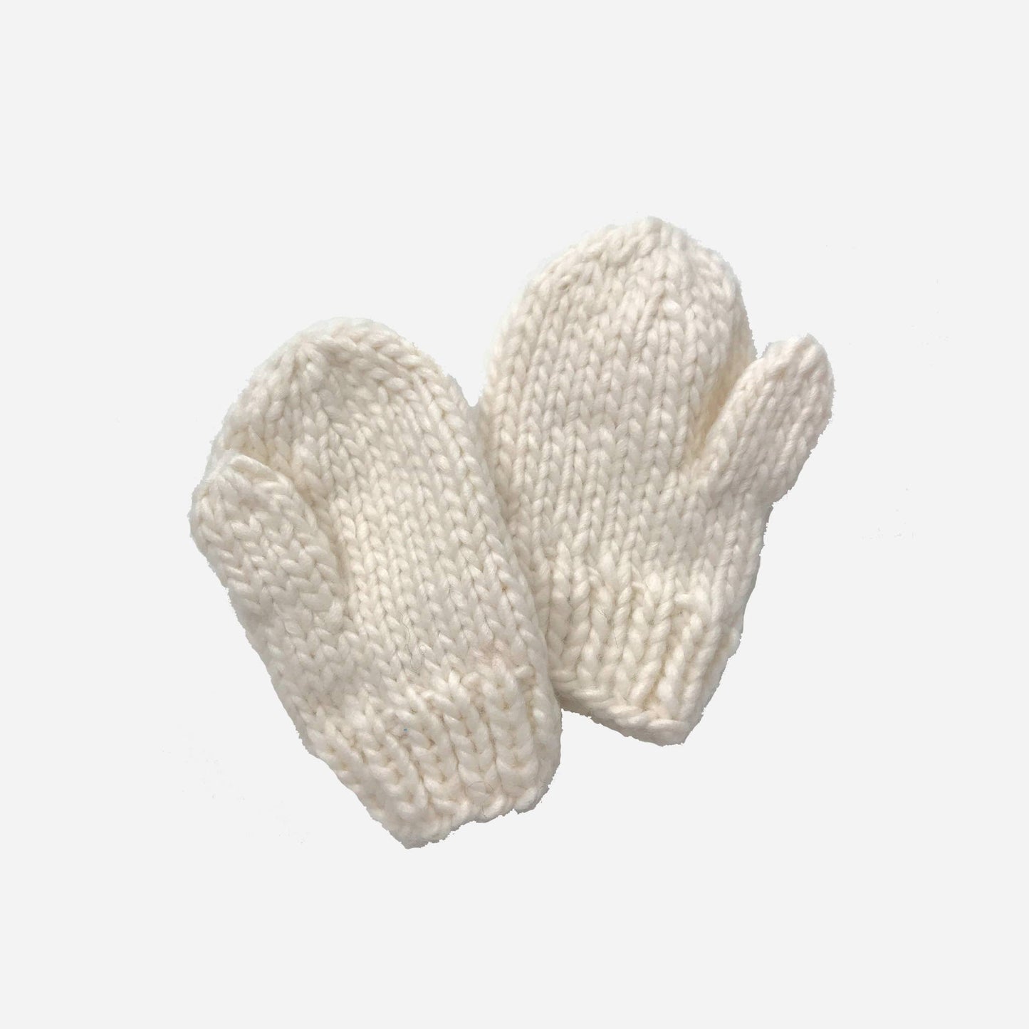 Cream Classic Mittens