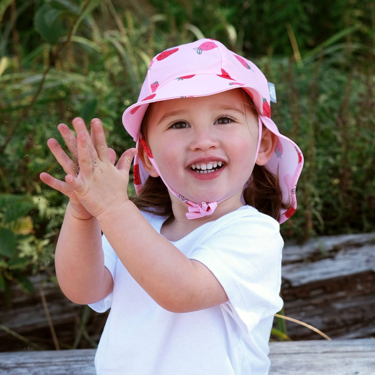 Jan & Jul - Pink Strawberry | Sun Soft UV Baby Cap