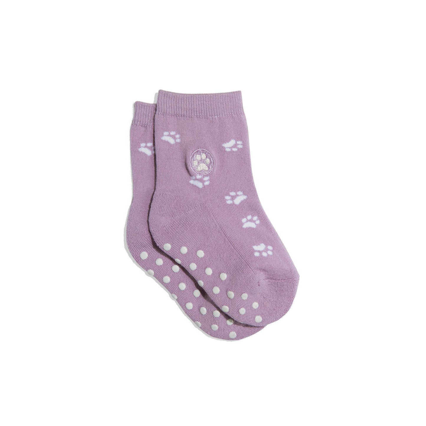 Kids Socks that Save Dogs (Purple Paw Prints)