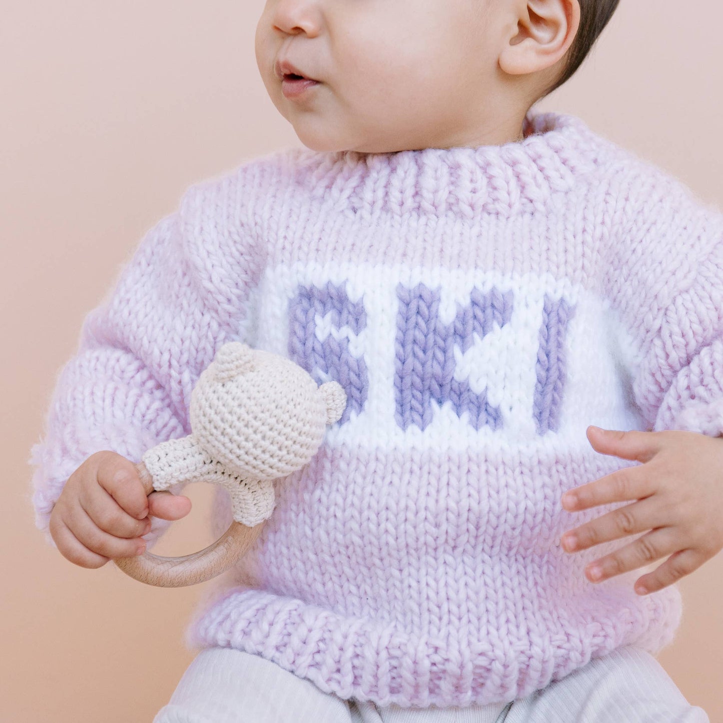 Ski Sweater, Baby Pink | Kids Winter Snow Pullover