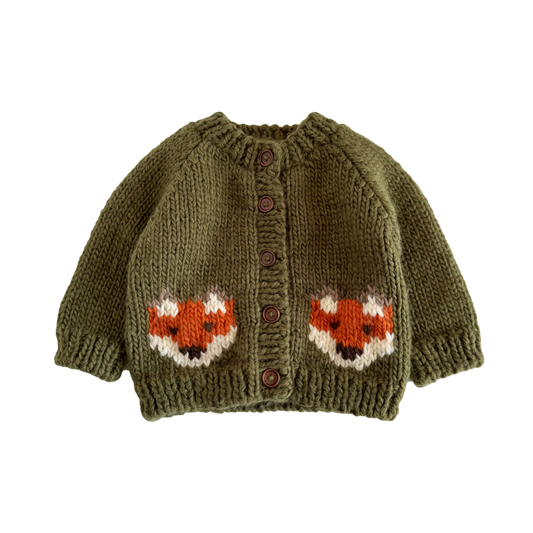 Fox Cardigan Baby Kid Fall Sweater Halloween Autumn Toddler