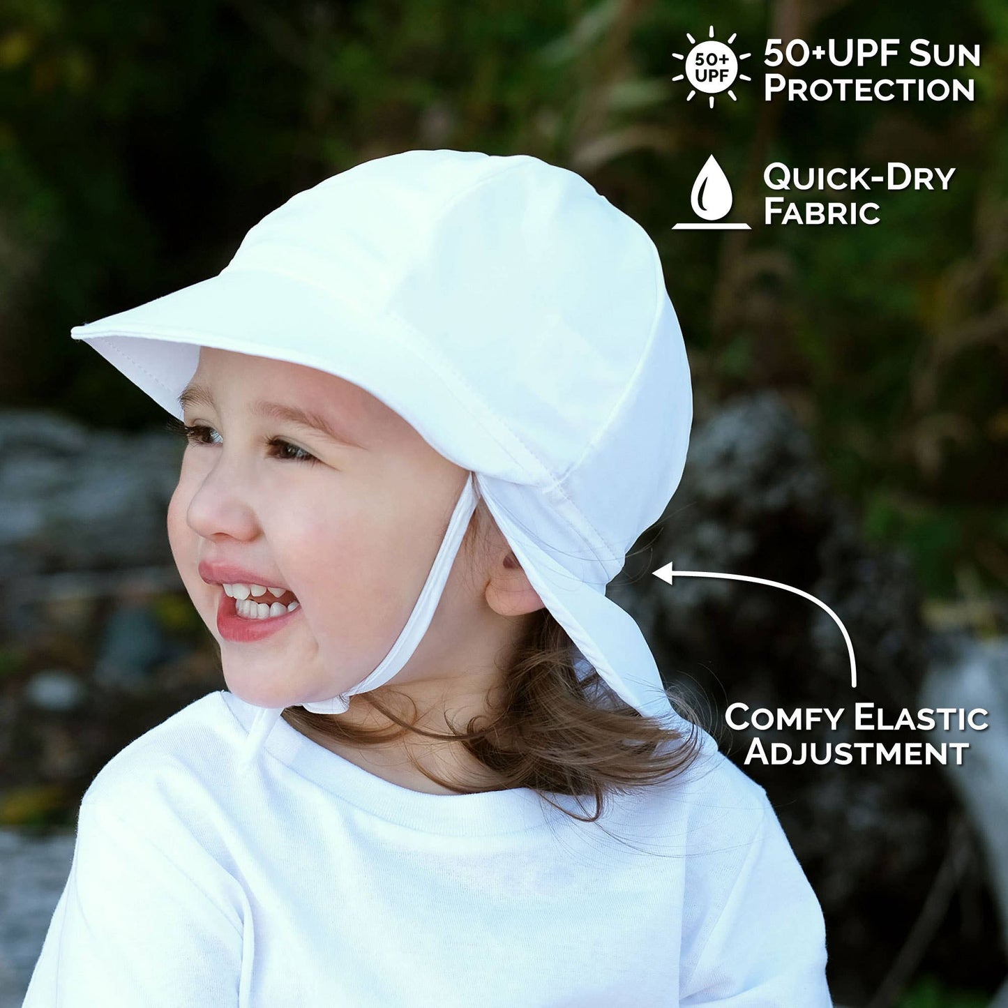 Jan & Jul - White | Sun Soft UV Baby Cap