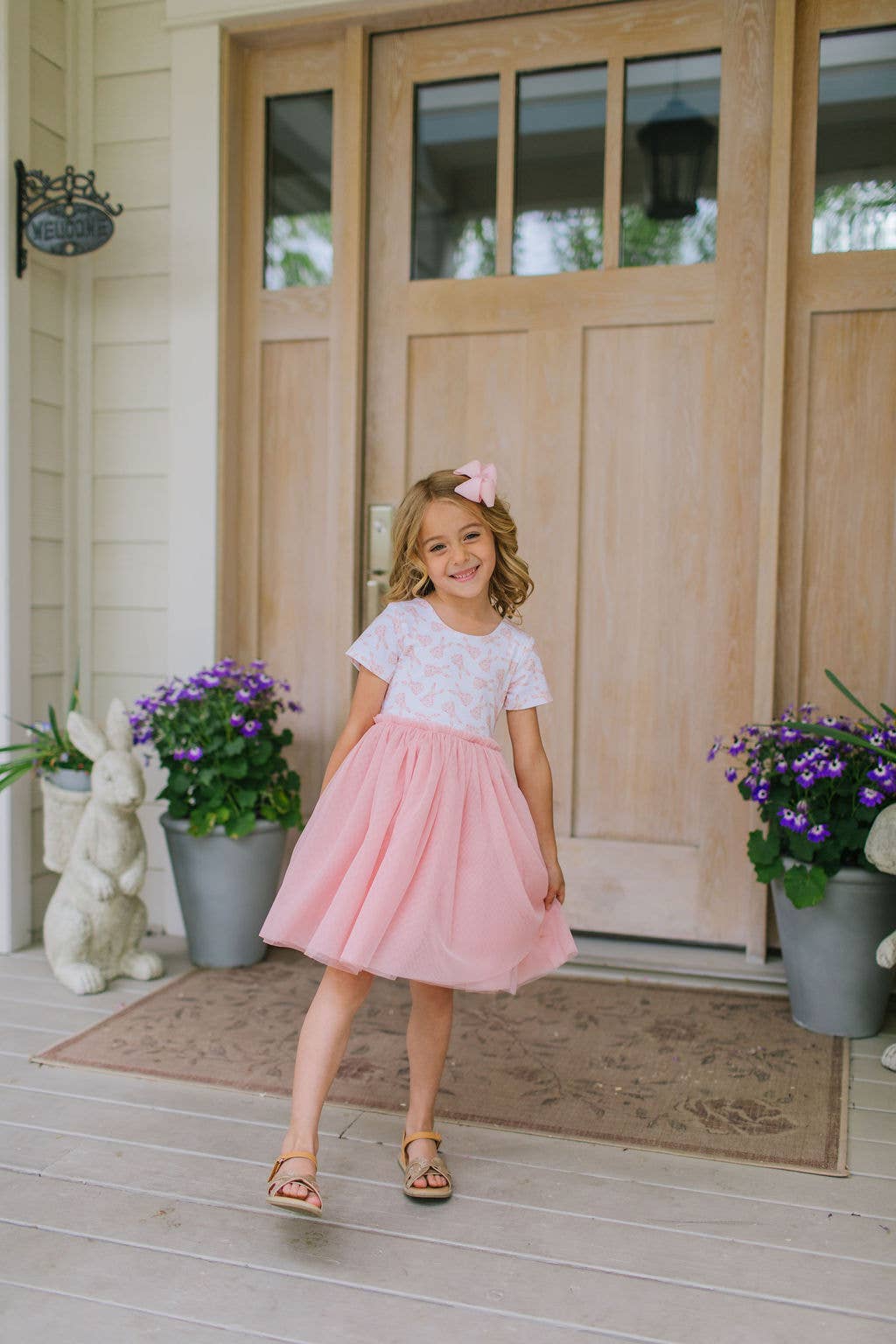 Tutu Dress in Ditsy Bunny
