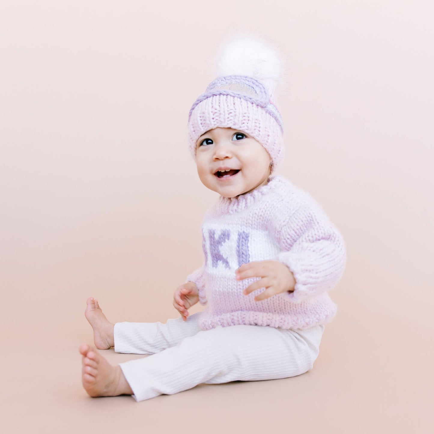 Ski Sweater, Baby Pink | Kids Winter Snow Pullover