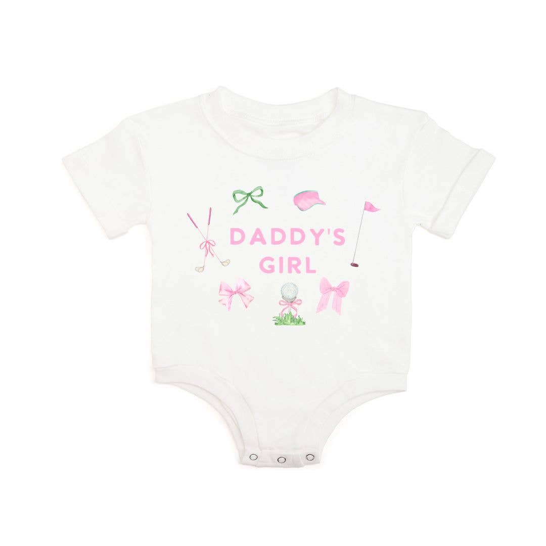 Sweet Wink - Daddy's Girl Golf Icon Short Sleeve Romper - Baby Clothes