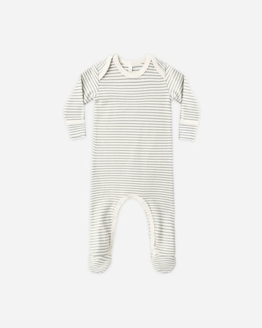 Baby Footie Laurel Microstripe