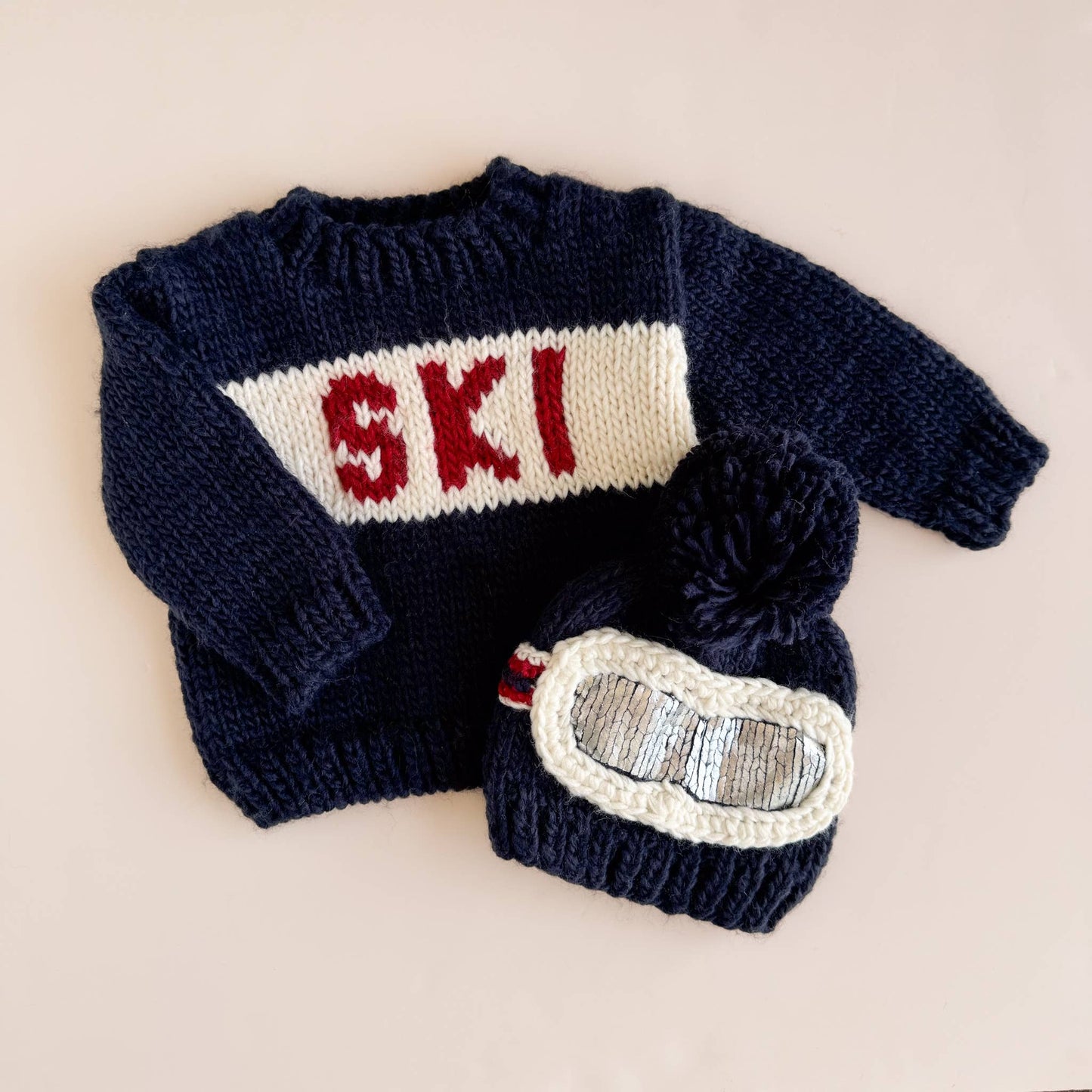 The Blueberry Hill - Ski Goggle Hat, Navy | Baby, Kids, Adult Matching Hat