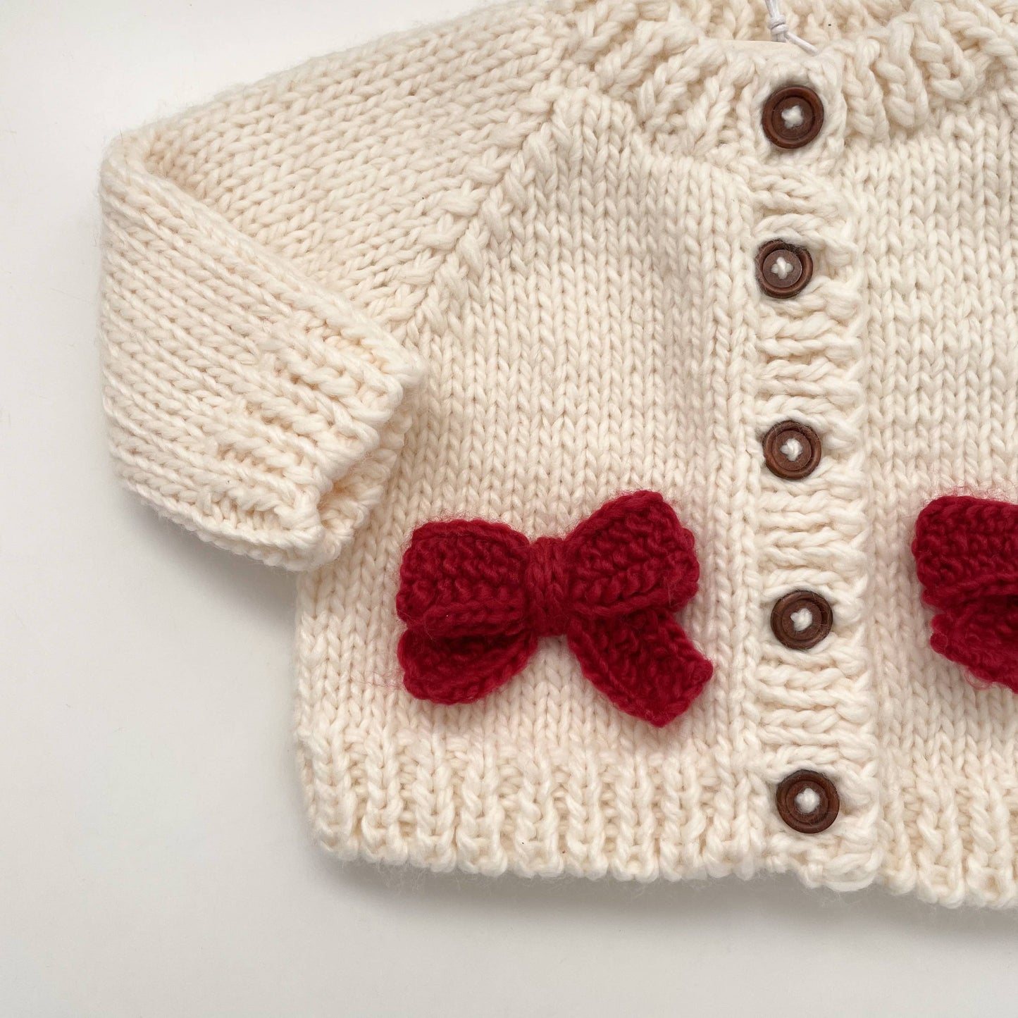 Red Bow Cardigan Kids Baby Sweater