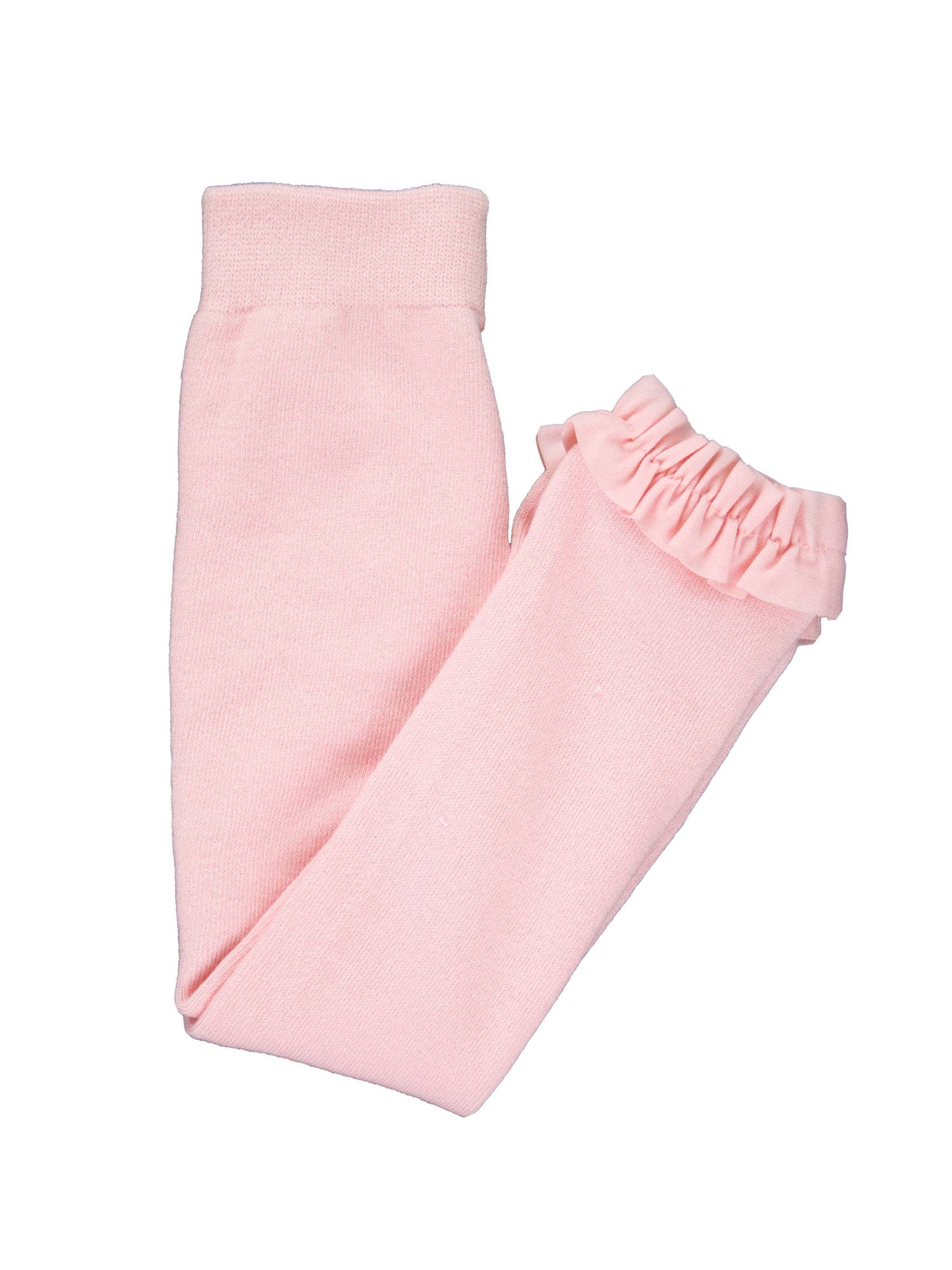 Girls Pink Footless Ruffle Tights