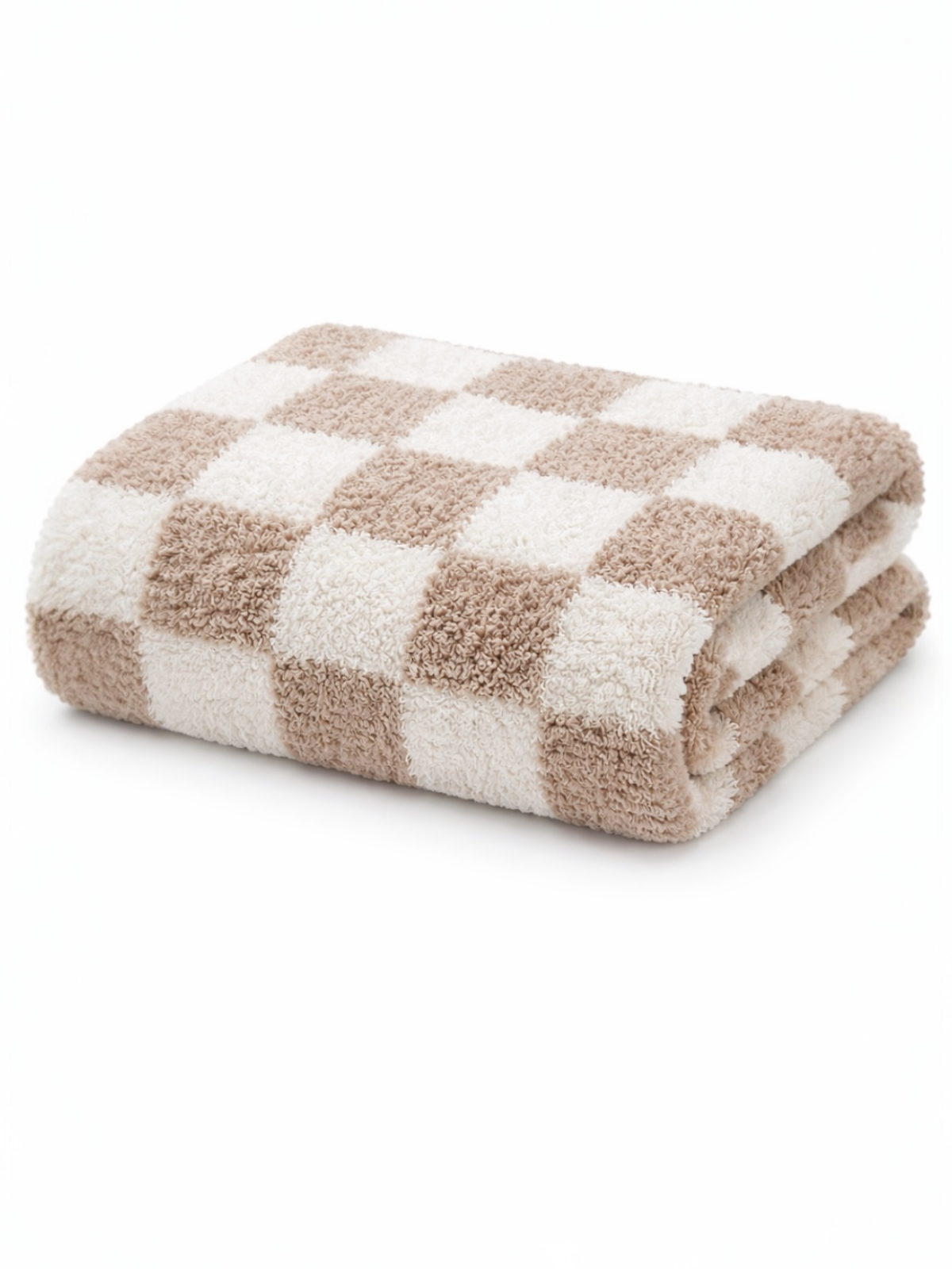 SpearmintLOVE - Phufy® Bliss Checkerboard Blanket, Cocoa