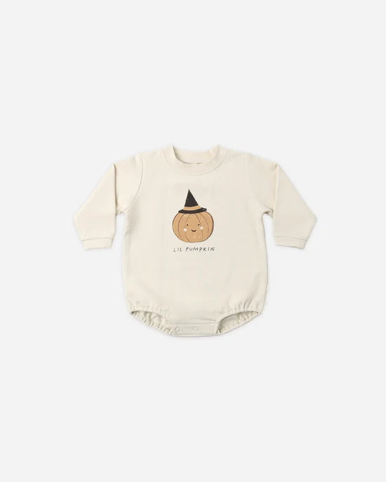 Crewneck Bubble Romper Lil Pumpkin
