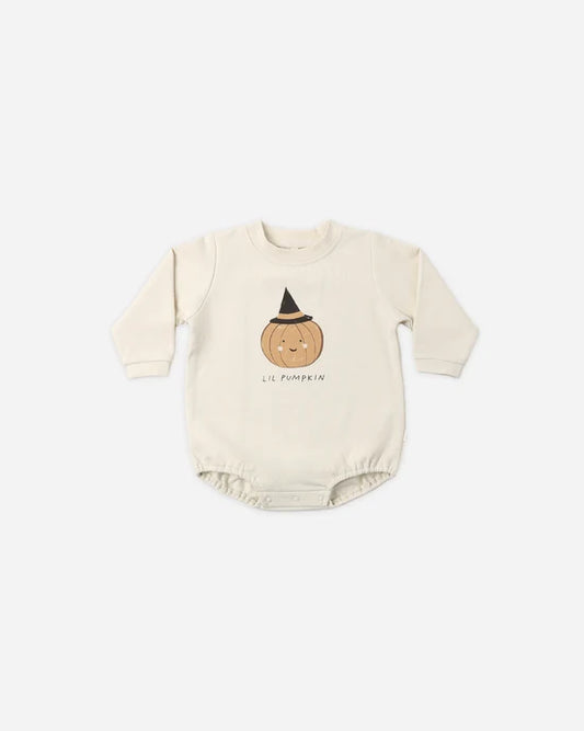 Crewneck Bubble Romper Lil Pumpkin