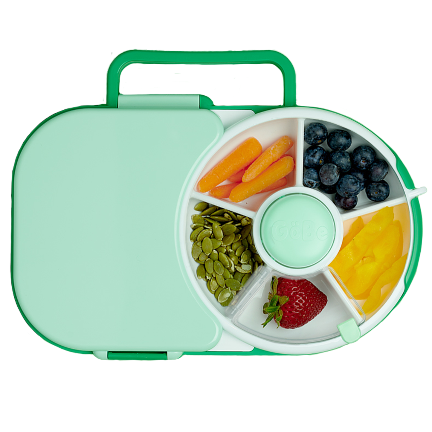 GoBe Kids 2-in-1 Lunchbox with Small Snack Spinner Flip