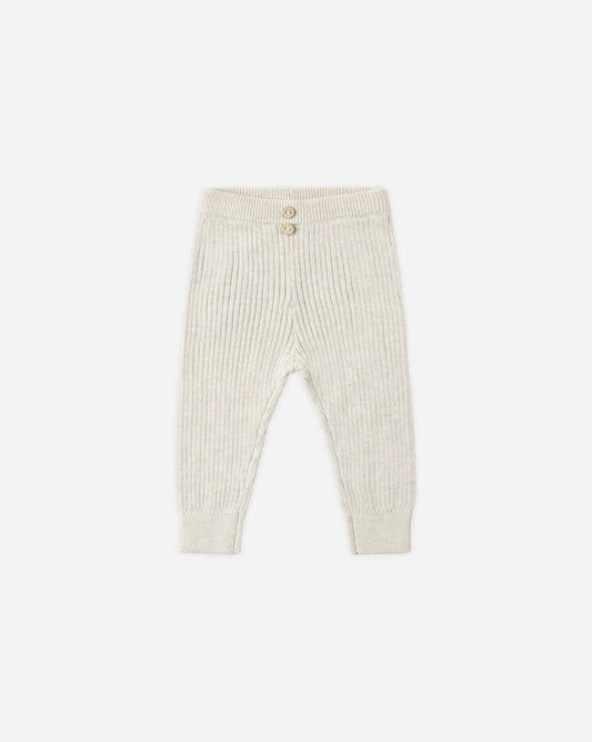 Rib Knit Legging Heathered Oatmeal