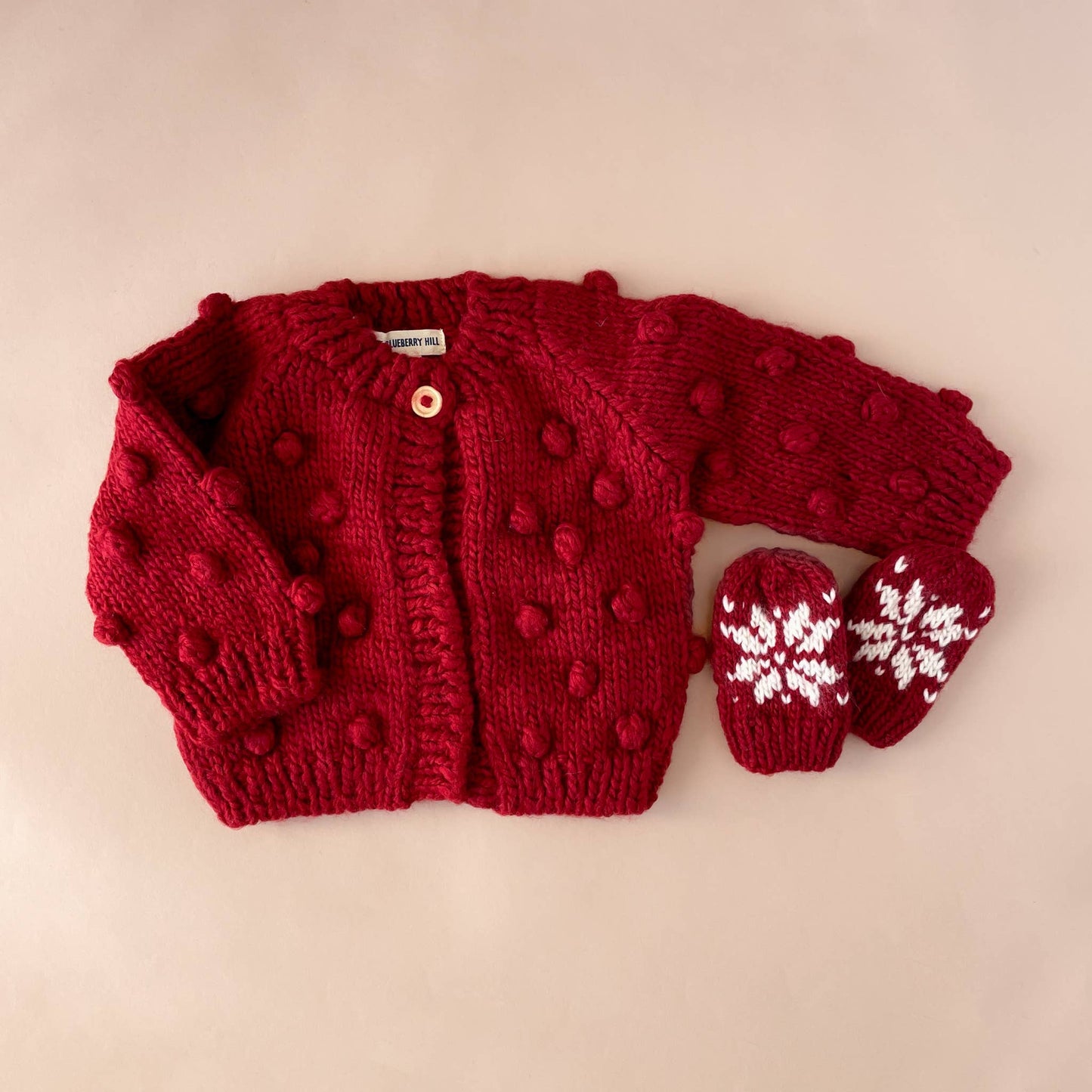 Red Popcorn Cardigan